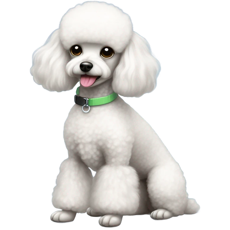 poodle toy white in spa emoji
