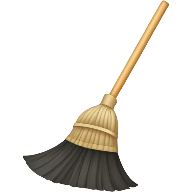 sweeping broom and dust pan emoji