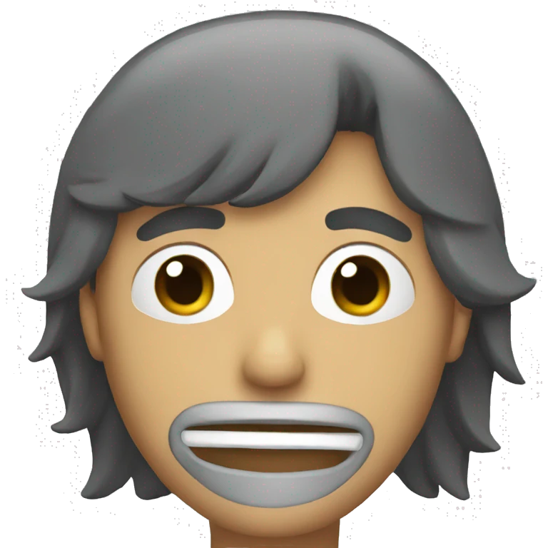 Persona haciendo mewing emoji