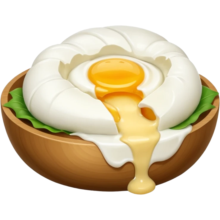 burata cut in half gooey emoji