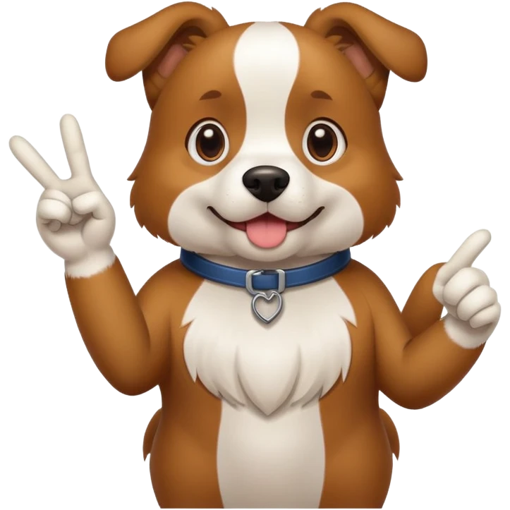 dog with middle finger emoji