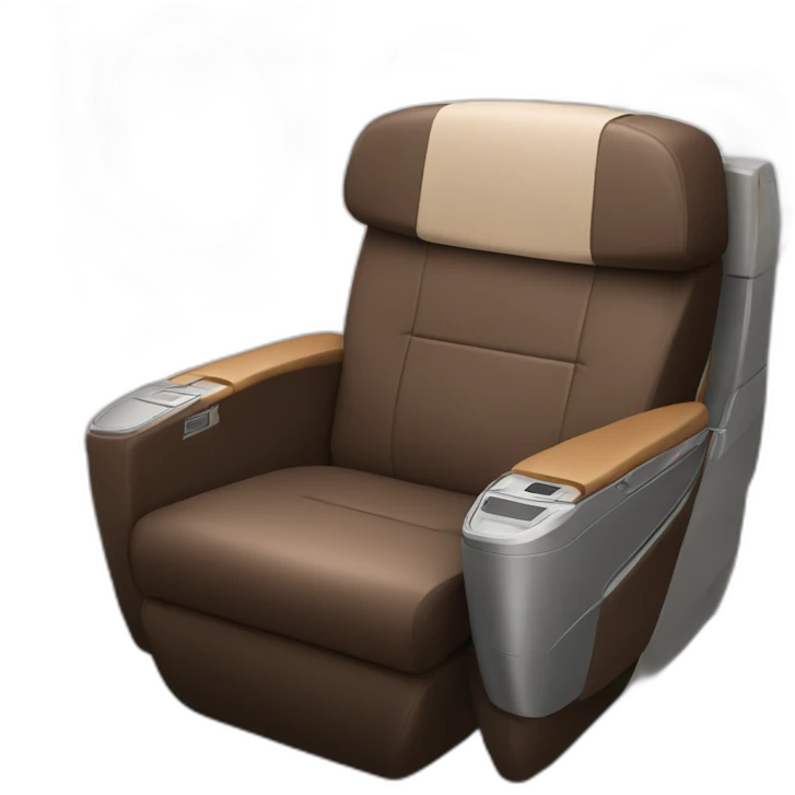 Luxe Business class Brown Airplane seat emoji