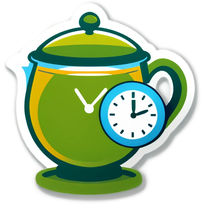 Clock that tea emoji