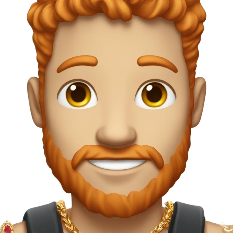 red-haired man with jewelry emoji