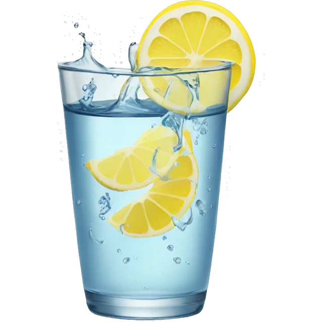 water with slices of lemon emoji