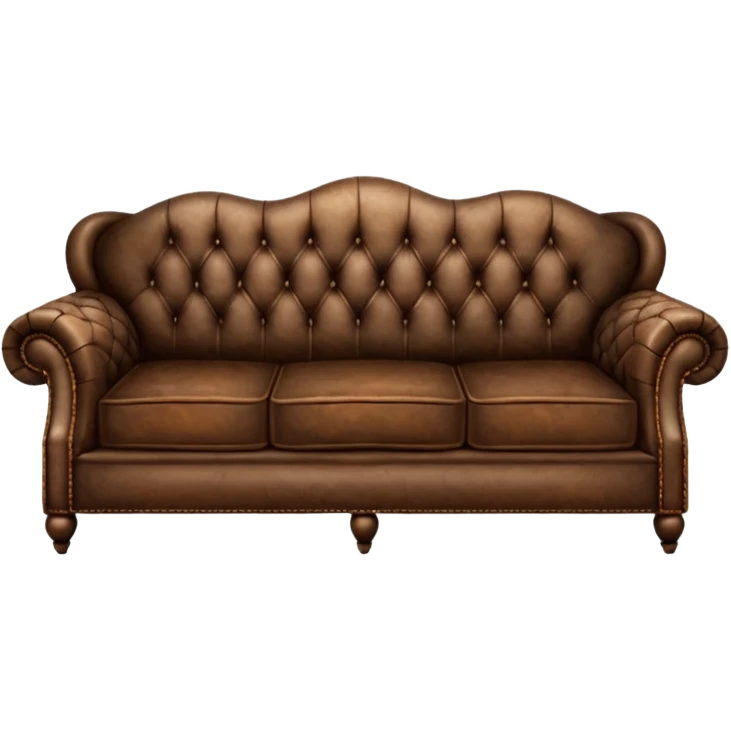 dark brown lether sofa emoji