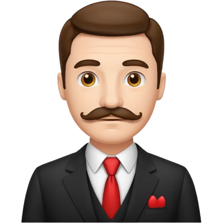 a suited man with mustache   emoji