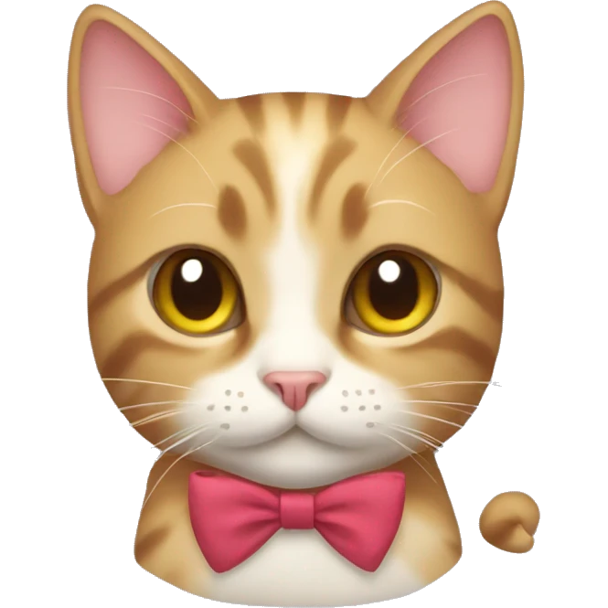 Cat with bow emoji