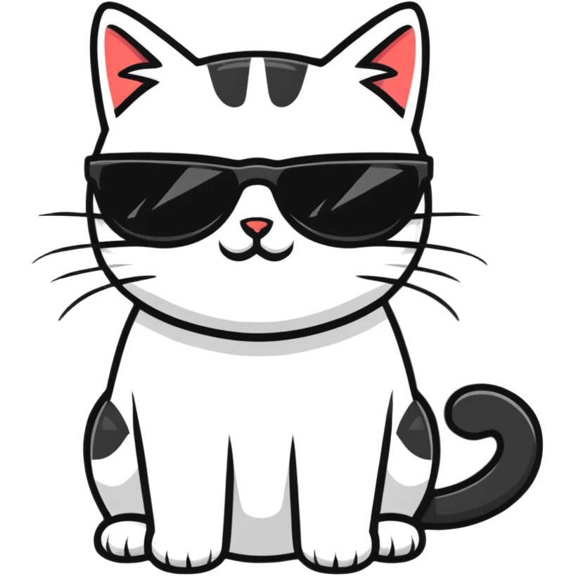Cat with sunglasses emoji