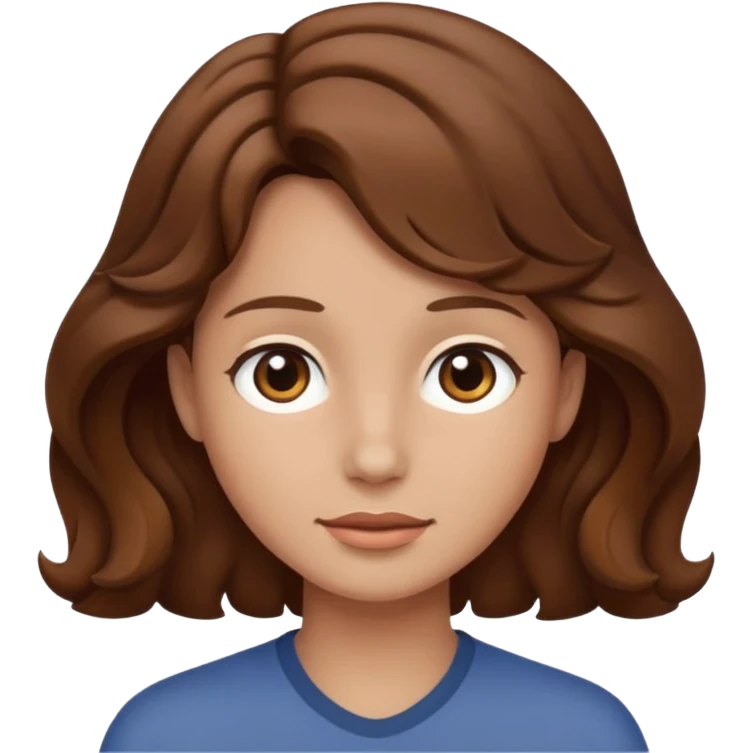 Brown hair  emoji