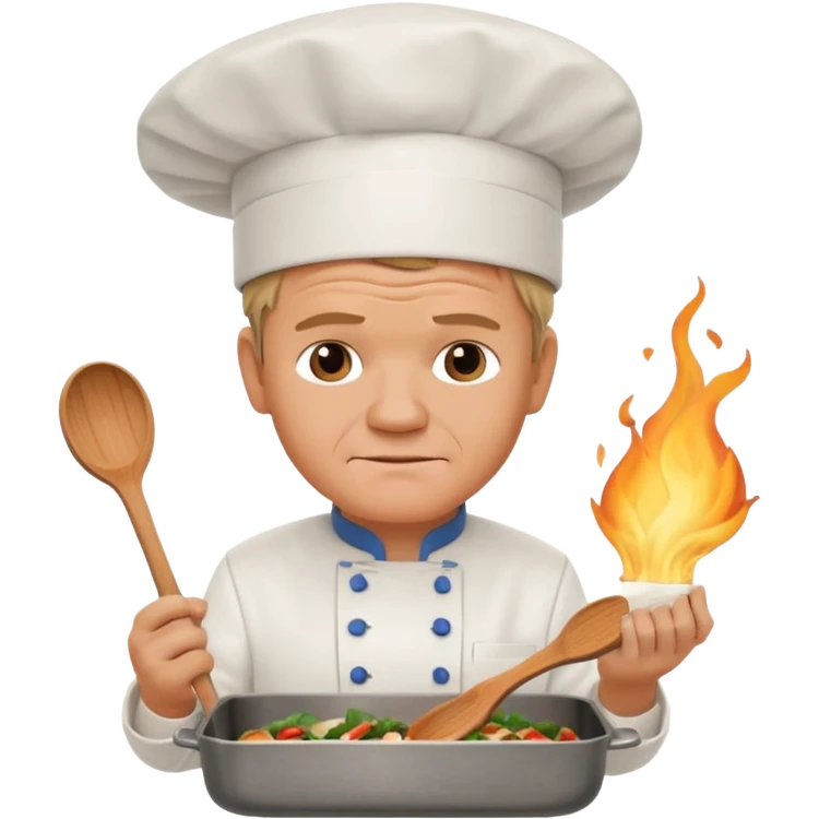 A book cooked in a pan by Gordon Ramsay emoji