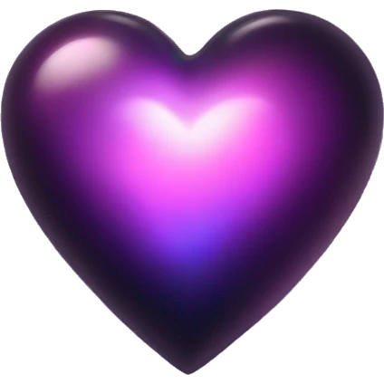 Dark iridescent heart glowing emoji