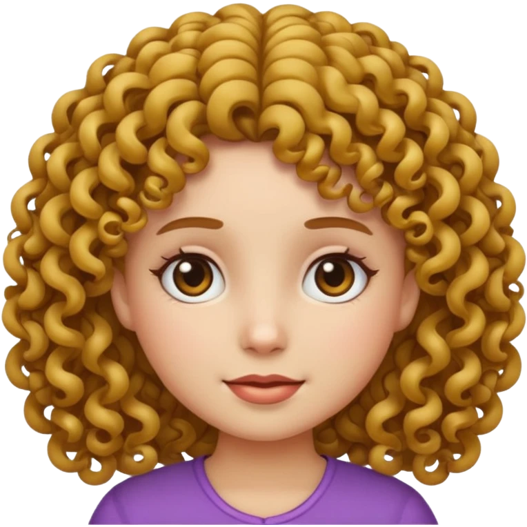Emoji de chica con pelo rizado  emoji