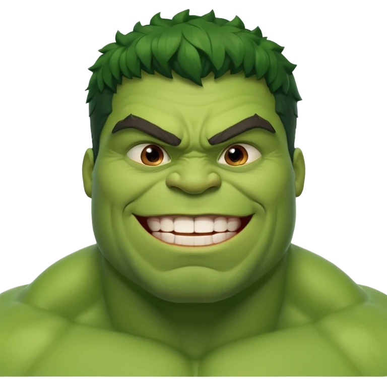 Funny fat Hulk emoji