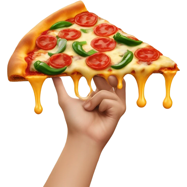 Me eating a slice of pizza  emoji