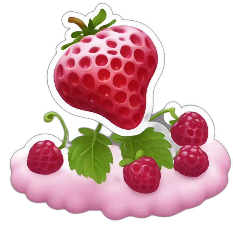 Fraise framboise myrtille  emoji