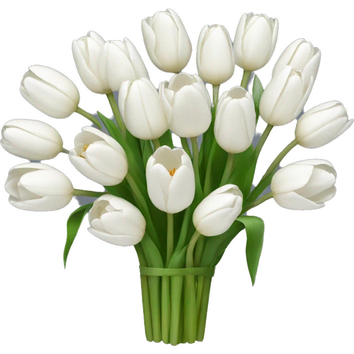 white tulip bouquet  emoji
