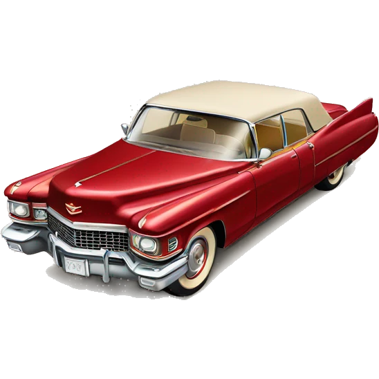 Vintage red Cadillac emoji