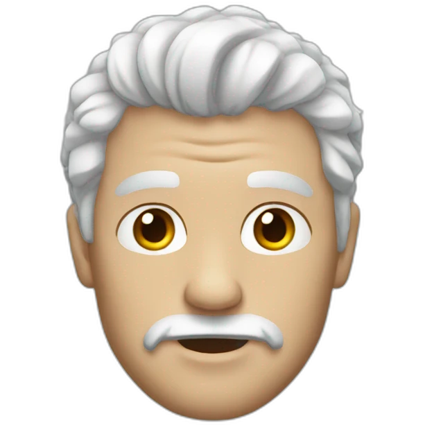 Man with wight hair emoji