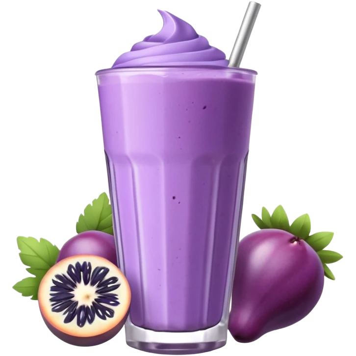 Bol de smoothie violet pastel et blanc emoji