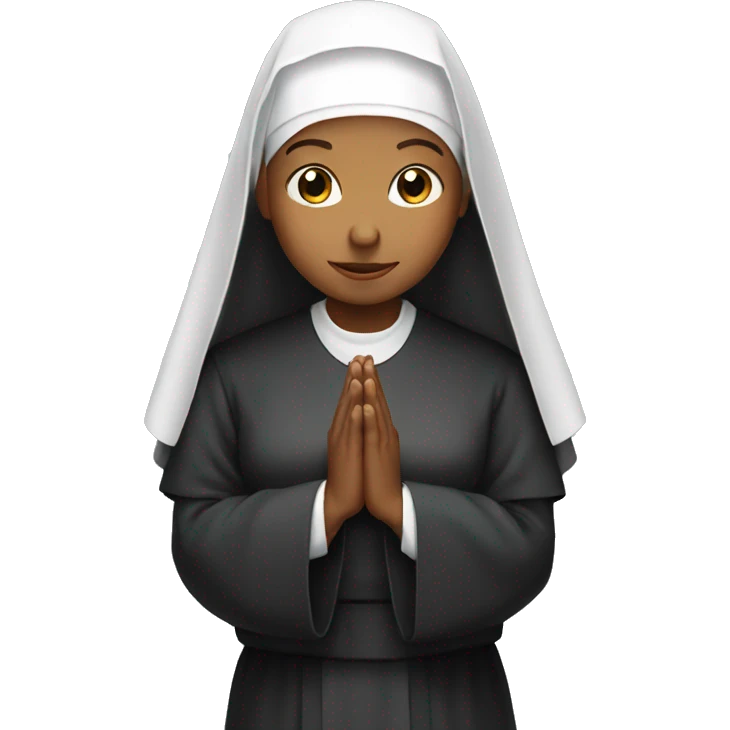 Nun praying emoji