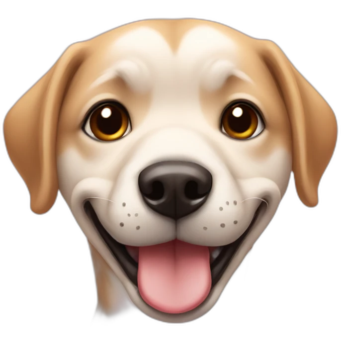 Chien sur bisous emoji