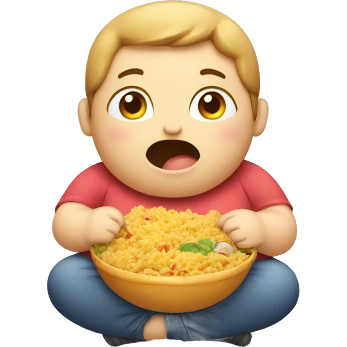 Chubby eating food emoji