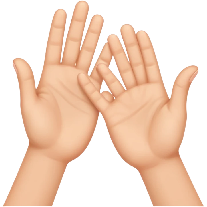 Two hands touching all finger tips emoji