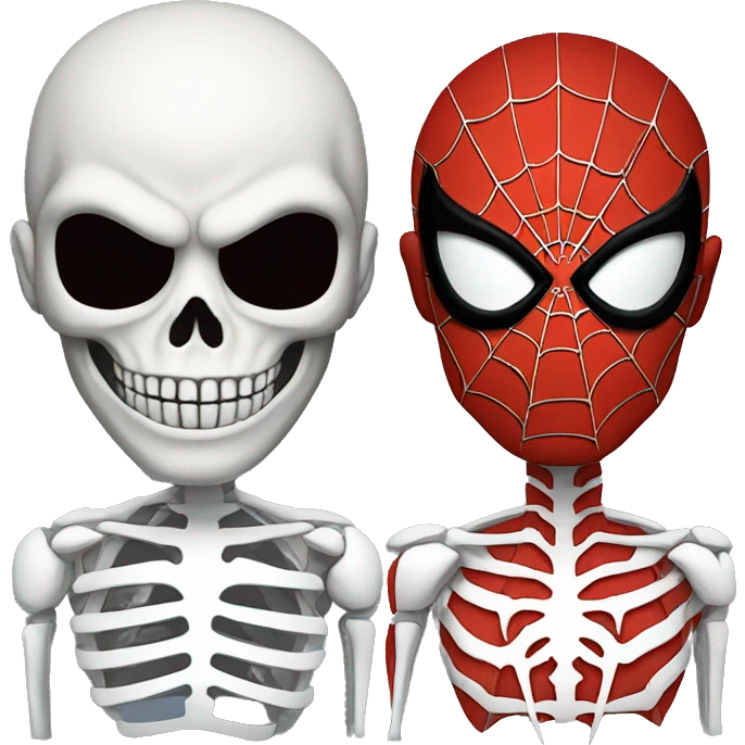spiderman+skeleton emoji