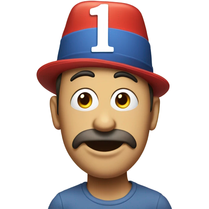 Number 1 idiot emoji