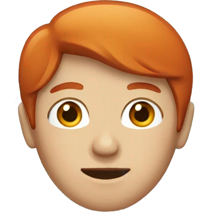 A red head without mustache emoji
