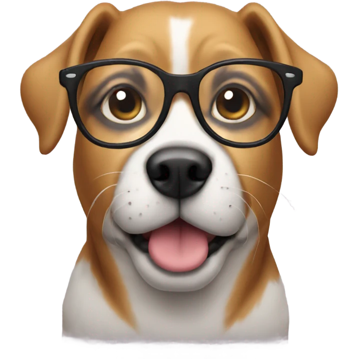 Dog wearing glasses  emoji