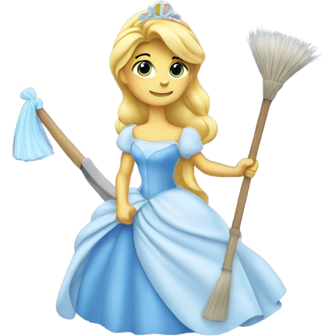 Cinderella is cleaning up emoji