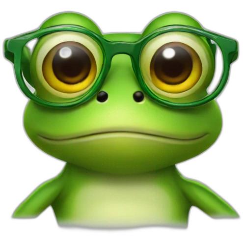 frog with glasses emoji