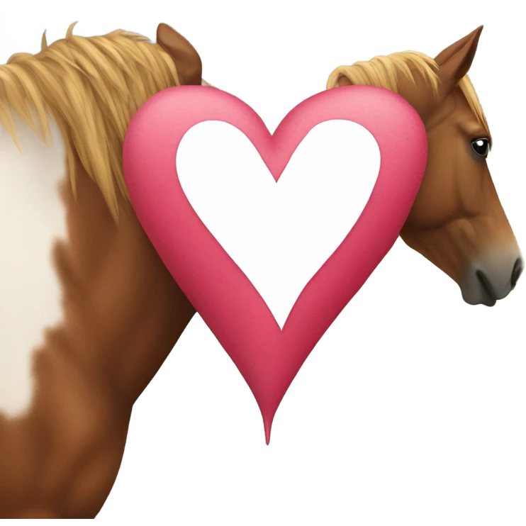 A heart on a horse emoji