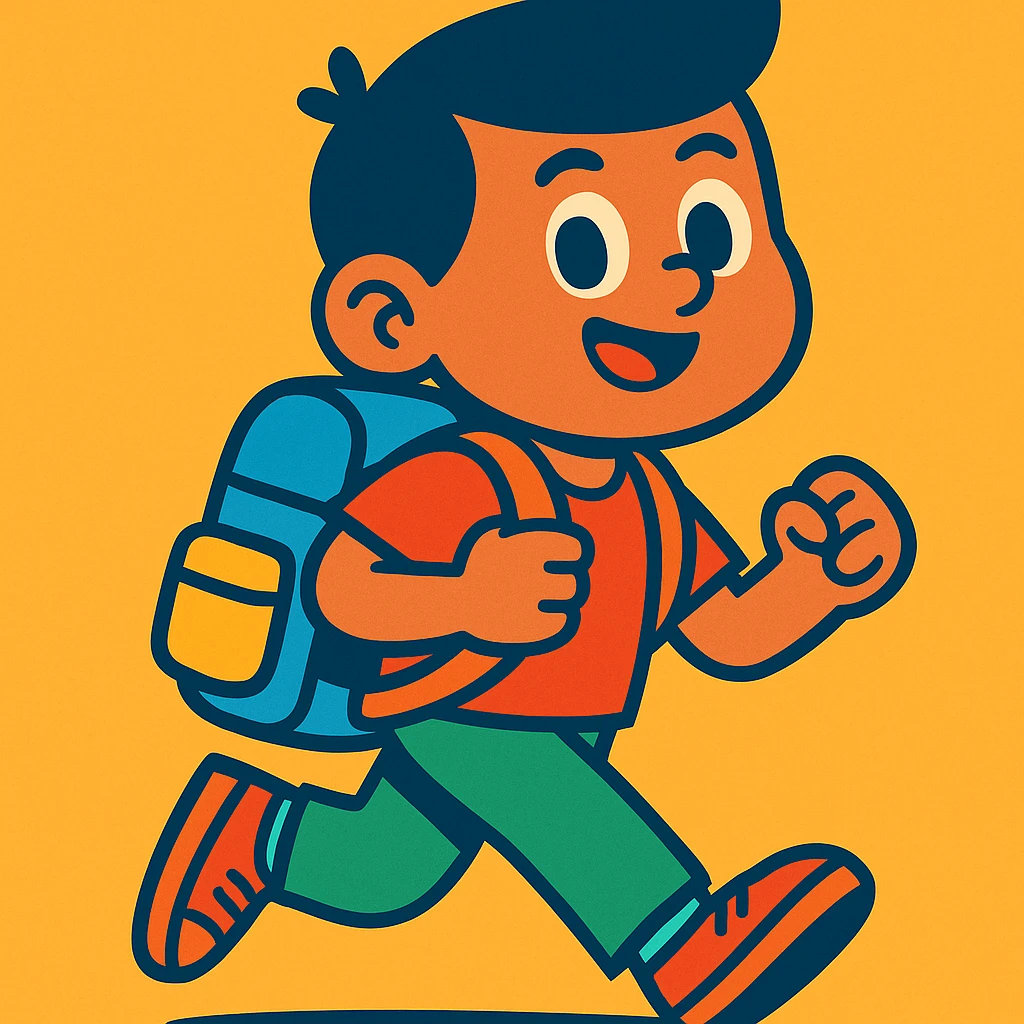 Boy wearing a backpack emoji