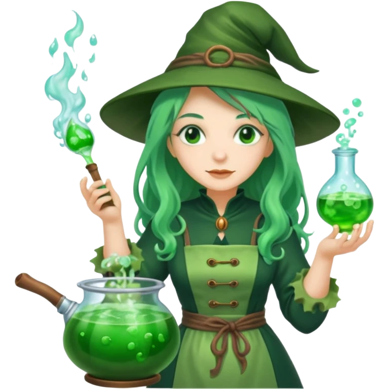 green witch cooking potion emoji