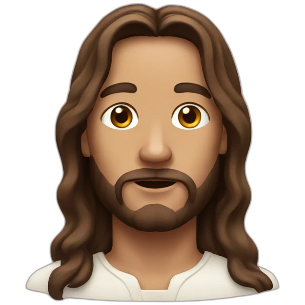 jesus mixed with a cow emoji