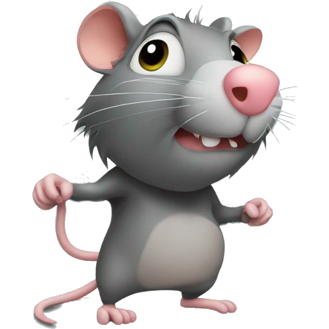 Rat at gym emoji