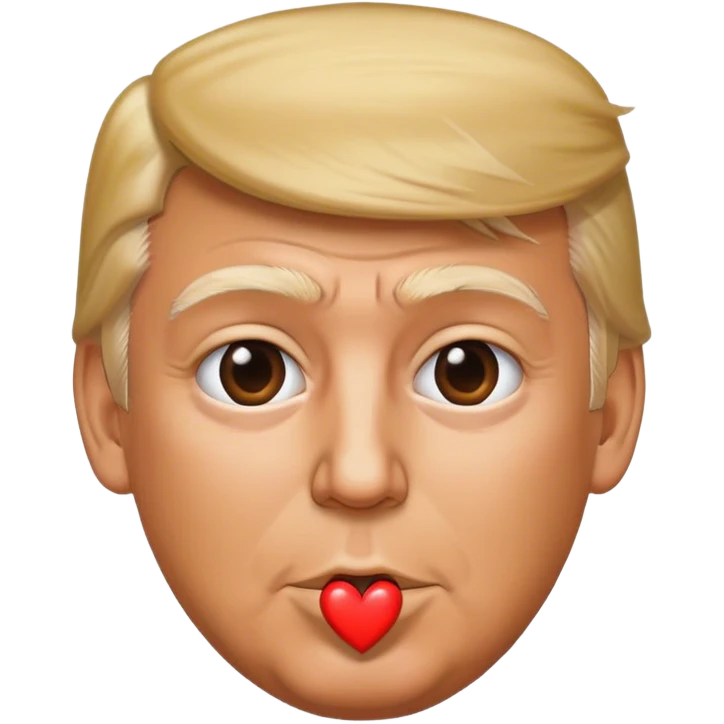 trump shows a heart emoji