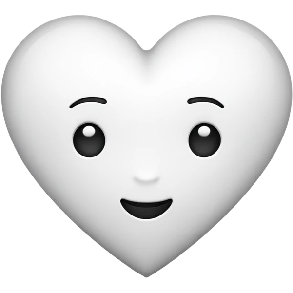 Generate a black and white heart emoji emoji