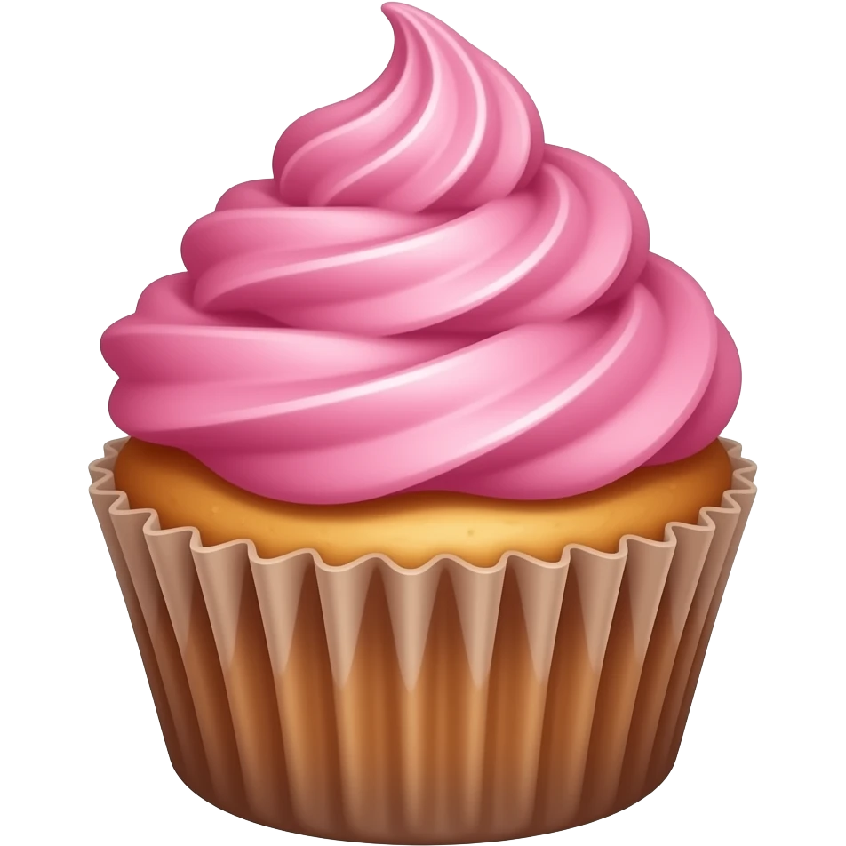 Cupcake with pink icing emoji