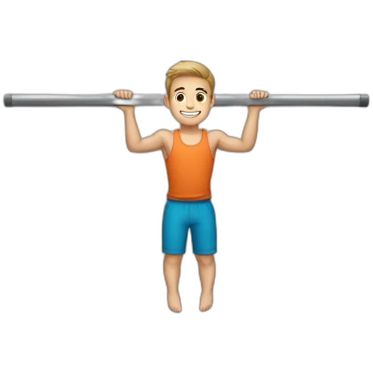 boy in  pull-up bar emoji
