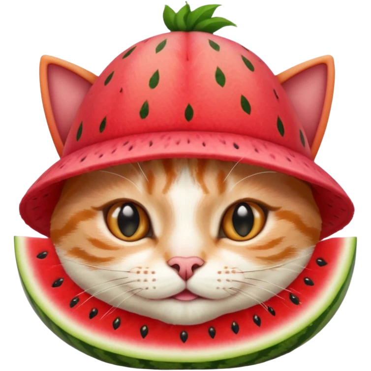 Karpuzlu kedi emoji