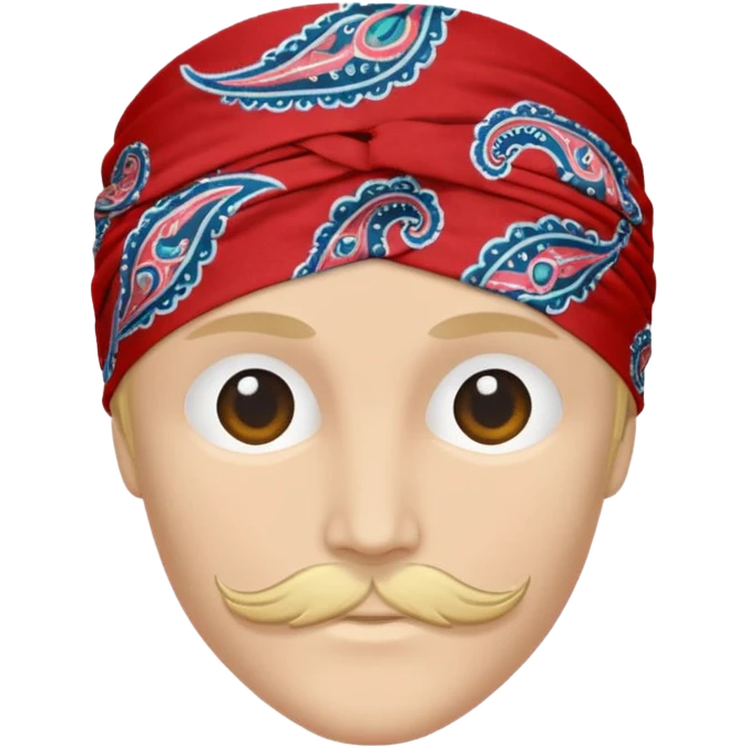 head bandana,Red, Negative: Character. emoji