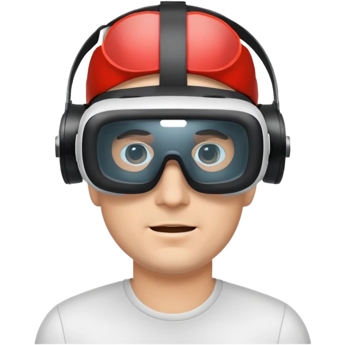 man wearing VR glasses emoji