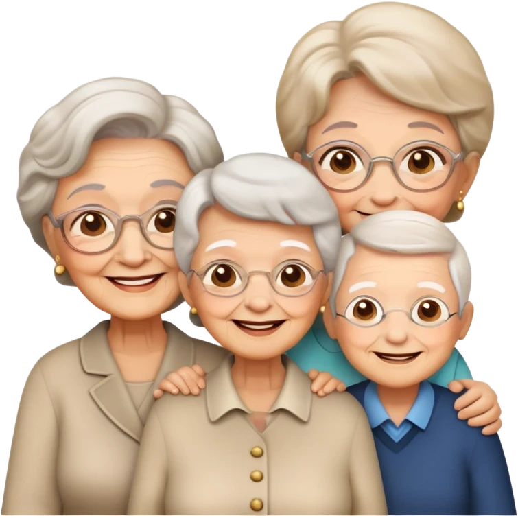 2 grandmas and 2 grandsons light emoji emoji