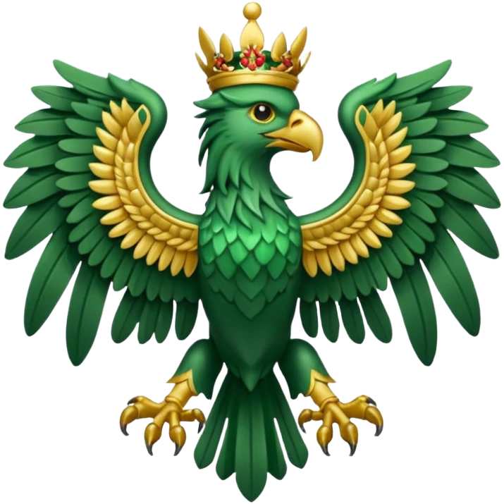 Escudo con grifón de color verde  emoji