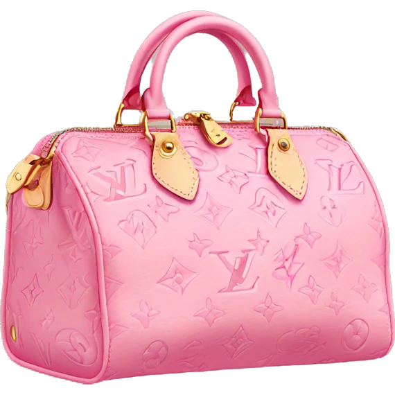 Louis Vuitton bag pink emoji