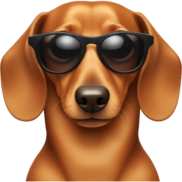 Dachshund in sunglasses  emoji